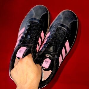 Adidas Black and Pink Sneakers